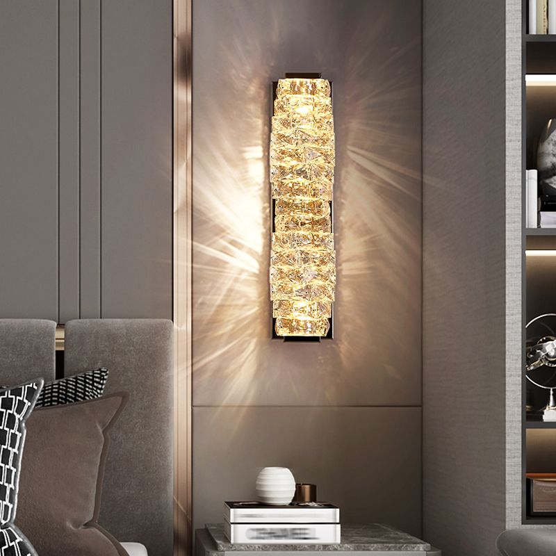 Kristy LED Applique Metallo Cristallo Rettangolare Moderno