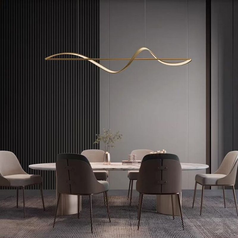 Arisha Lampada a Sospensione Metallo Ottone/Nero Onda Galleria d&