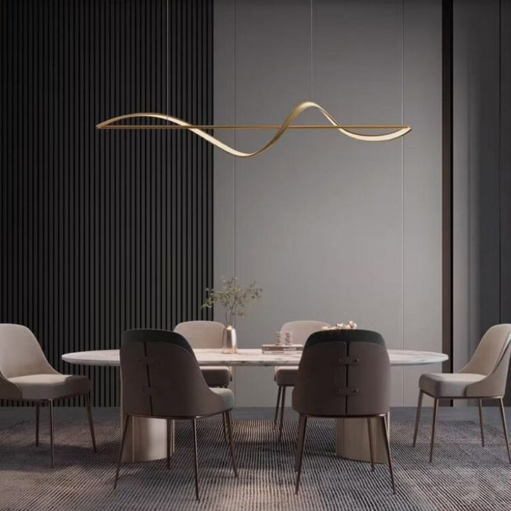 Arisha Lampada a Sospensione Metallo Ottone/Nero Onda Galleria d&