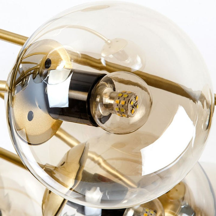 Valentina Moderno LED Semplice Lampade a Sospensione Vetro Metallo Nero/Oro Soggiorno/Camera da Letto