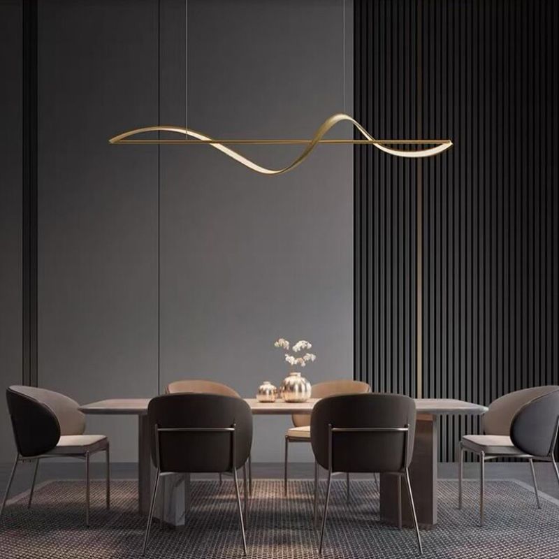 Arisha Lampada a Sospensione Metallo Ottone/Nero Onda Galleria d&