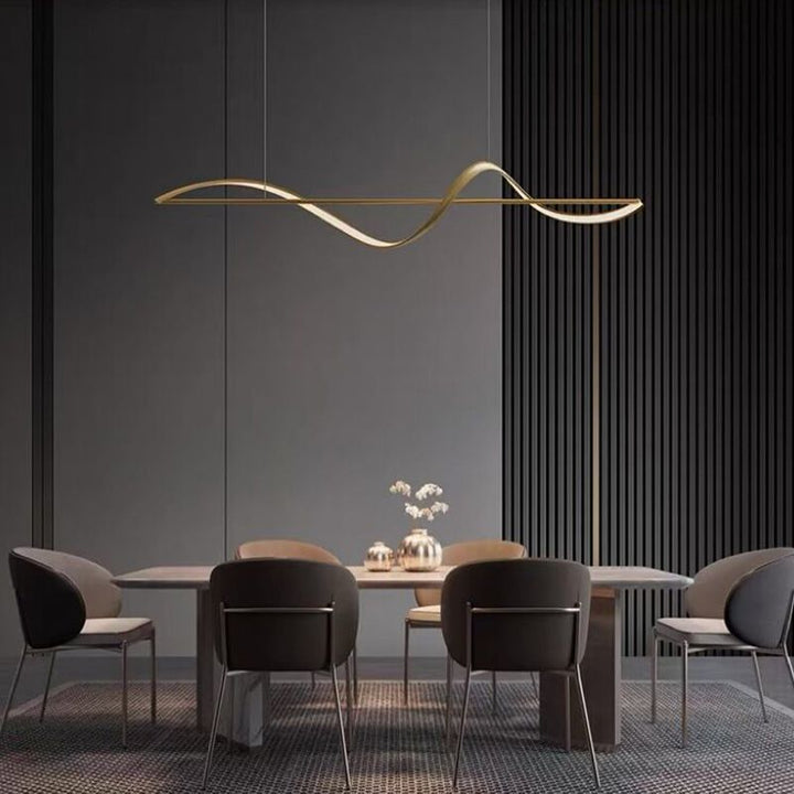 Arisha Lampada a Sospensione Metallo Ottone/Nero Onda Galleria d&