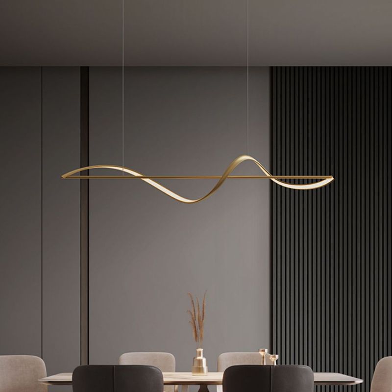 Arisha Lampada a Sospensione Metallo Ottone/Nero Onda Galleria d&
