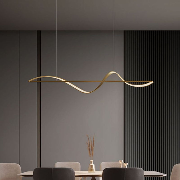 Arisha Lampada a Sospensione Metallo Ottone/Nero Onda Galleria d&