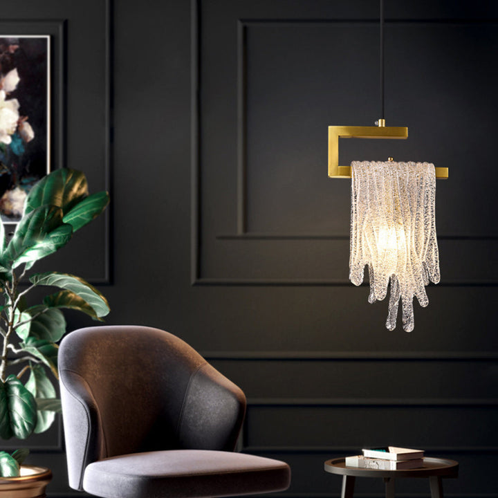Kristy Lampade a Sospensione Cristallo/Ottone Oro Gelatina Moderna