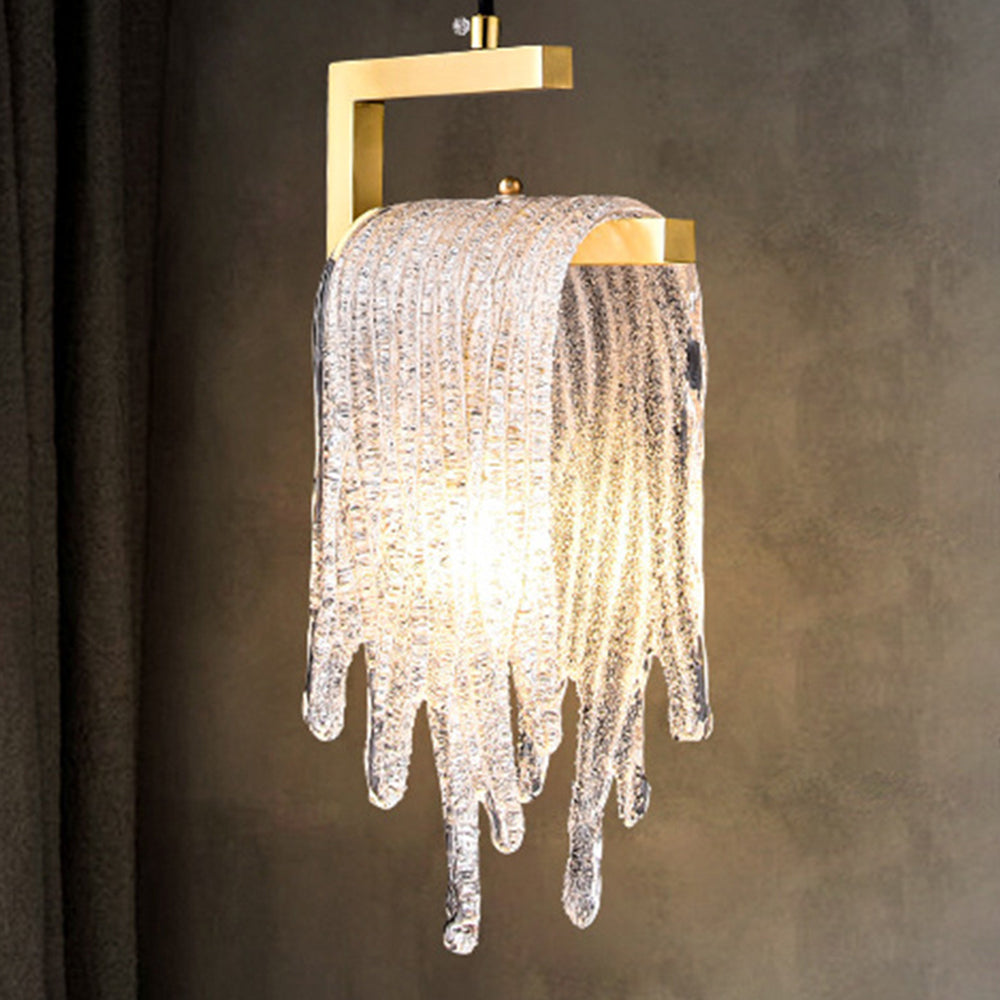 Kristy Lampade a Sospensione Cristallo/Ottone Oro Gelatina Moderna