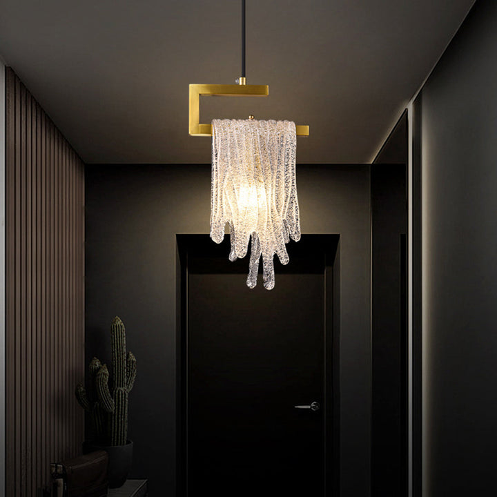 Kristy Lampade a Sospensione Cristallo/Ottone Oro Gelatina Moderna