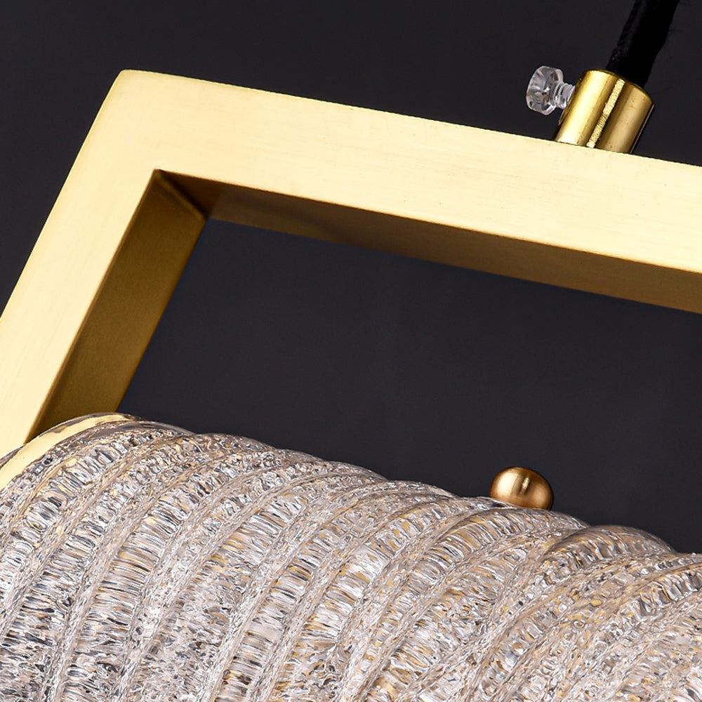 Kristy Lampade a Sospensione Cristallo/Ottone Oro Gelatina Moderna