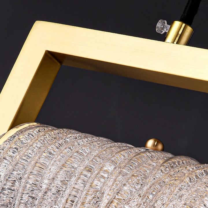 Kristy Lampade a Sospensione Cristallo/Ottone Oro Gelatina Moderna