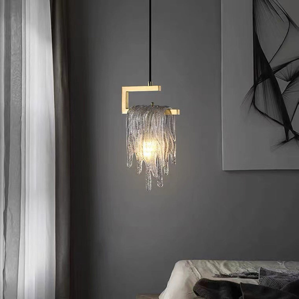 Kristy Lampade a Sospensione Cristallo/Ottone Oro Gelatina Moderna