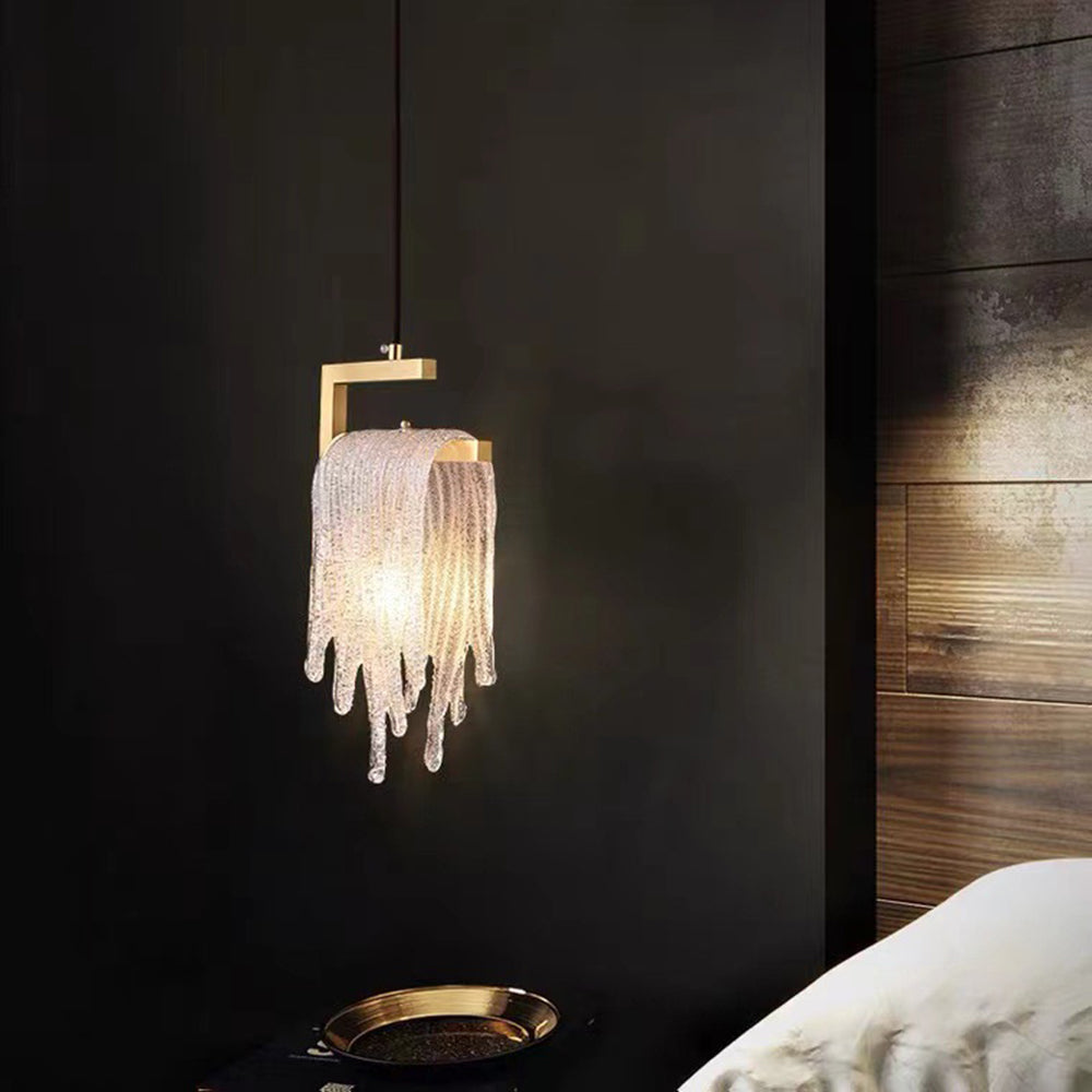 Kristy Lampade a Sospensione Cristallo/Ottone Oro Gelatina Moderna