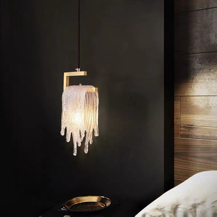 Kristy Lampade a Sospensione Cristallo/Ottone Oro Gelatina Moderna