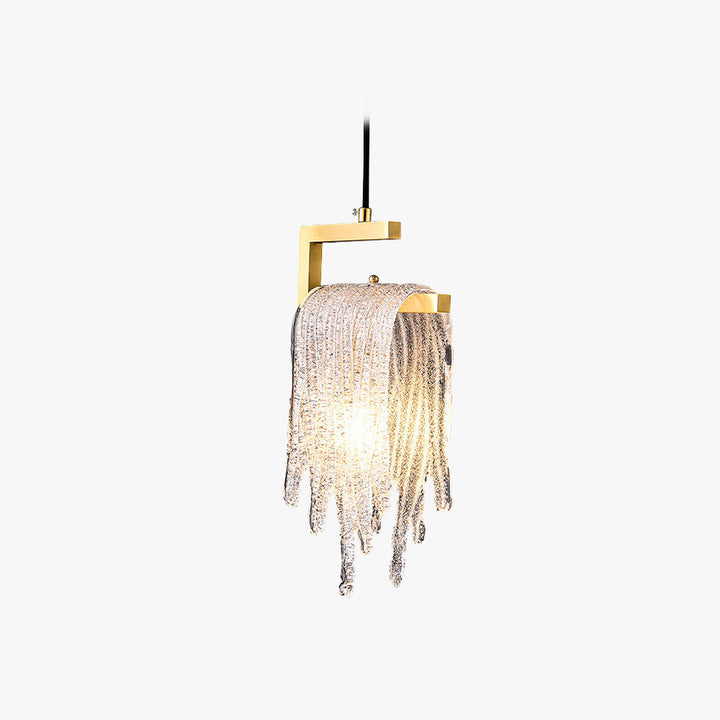 Kristy Lampade a Sospensione Cristallo/Ottone Oro Gelatina Moderna
