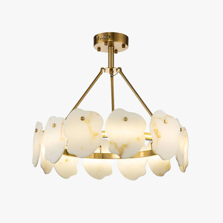 Kristy Moderna LED Lampada a Sospensione Metallo Marmo Oro Rotondo Soggiorno/Camera da Letto