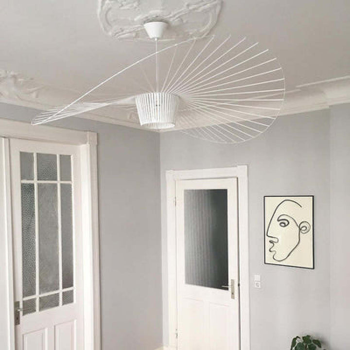Ritta Lampade a Sospensione Tessuto Nero/Bianco/Oro/Marrone Fiore Moderne
