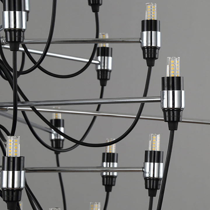 Silva Retro Metallo Lineare Lampadari Soggiorno