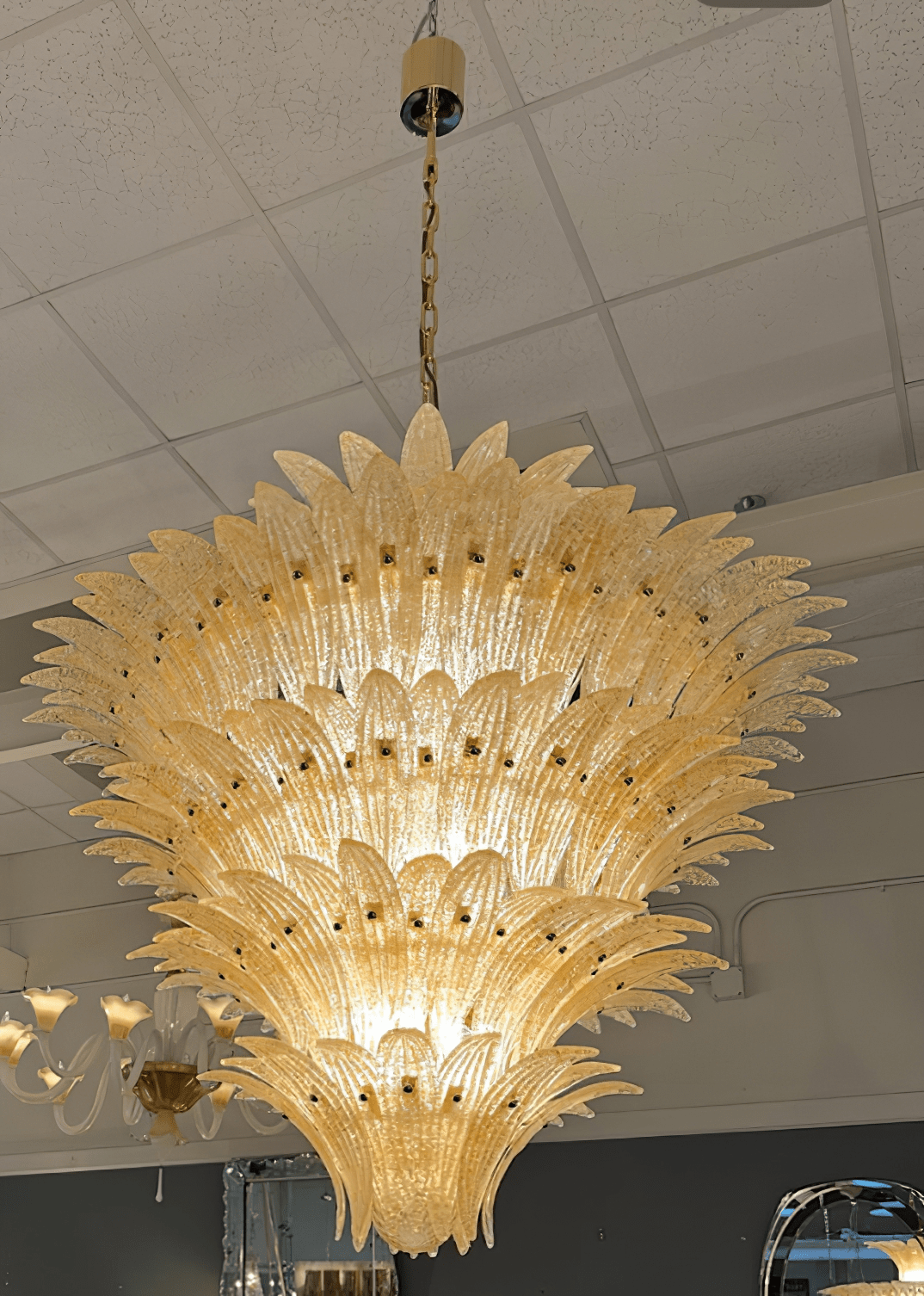 Ismavelle lampadario a più livelli in vetro