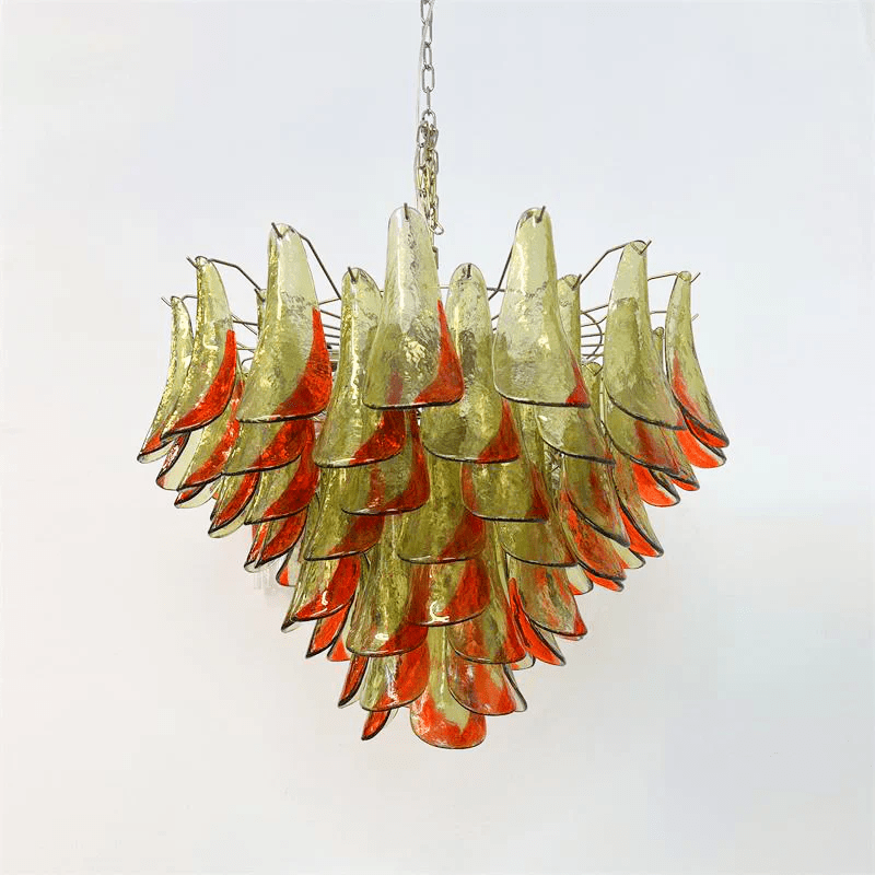 Celoraria lampadario vetro di Murano petali elegante
