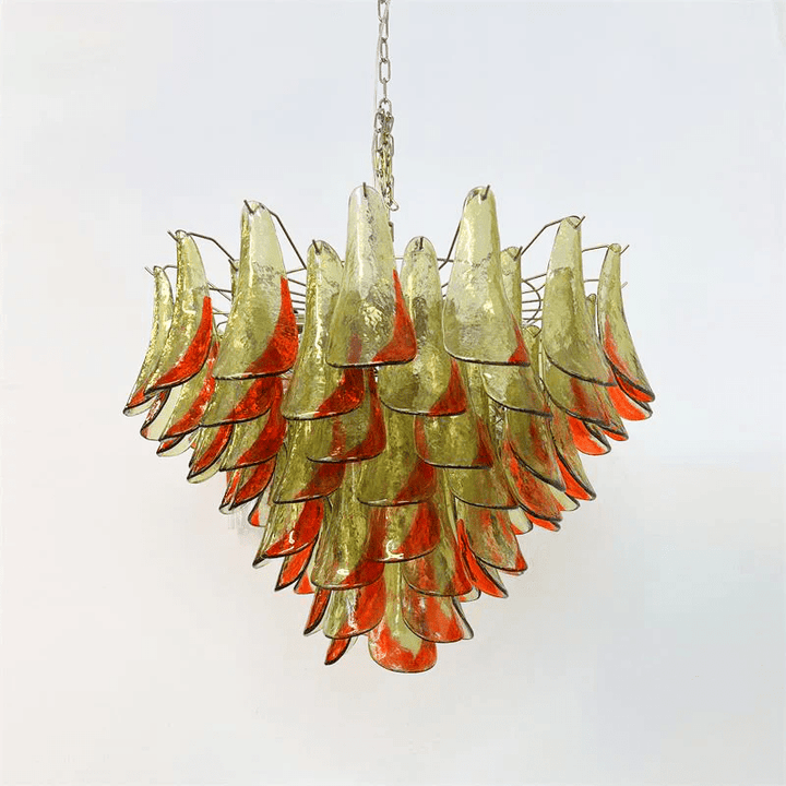 Celoraria lampadario vetro di Murano petali elegante