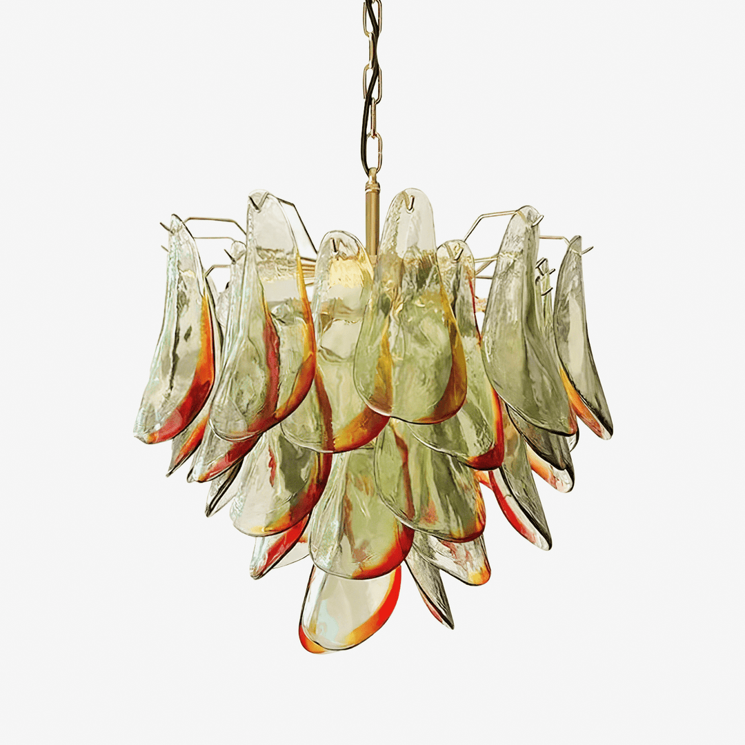 Celoraria lampadario vetro di Murano petali elegante