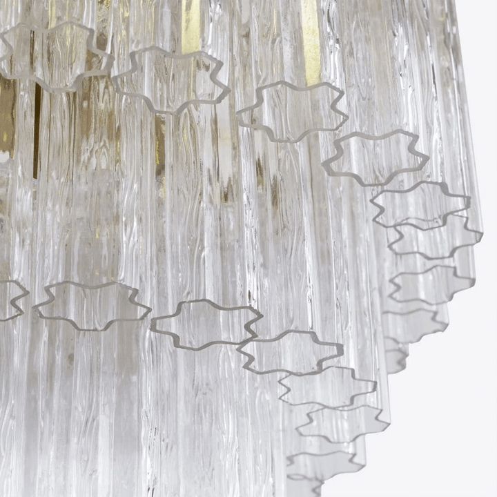 Eiranora lampadario a Cinque Livelli in Tubi di vetro a Coste di metà secolo