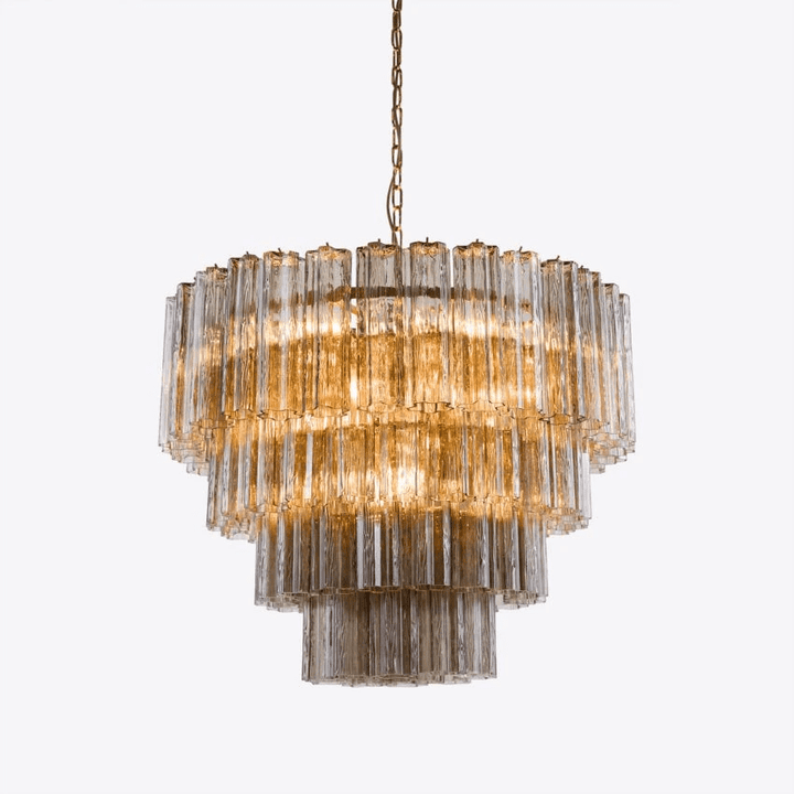 Liorinissa lampadario a Quattro Livelli in vetro Flautato