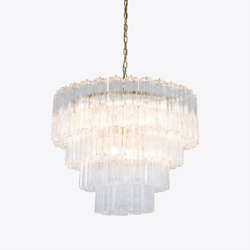 Liorinissa lampadario a Quattro Livelli in vetro Flautato