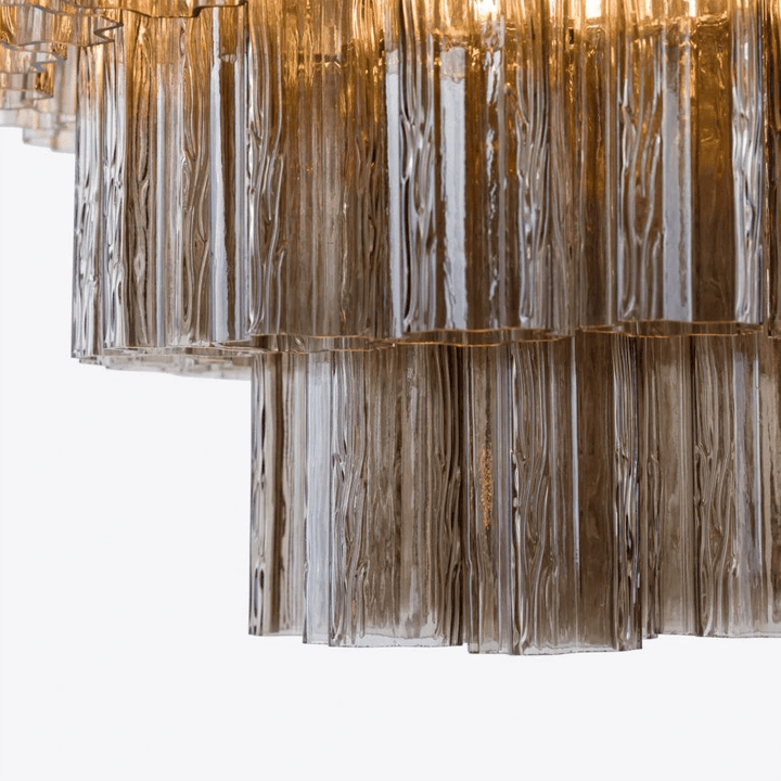 Liorinissa lampadario a Quattro Livelli in vetro Flautato