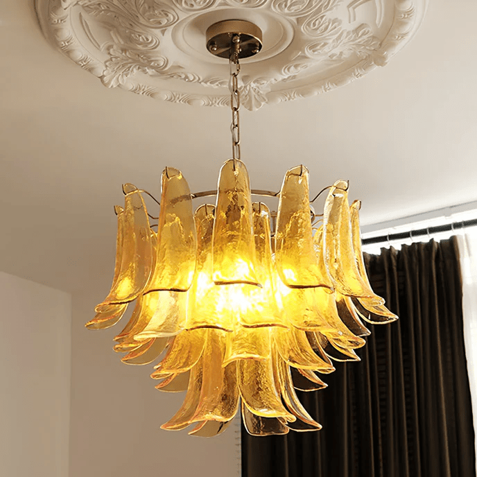 Celiian lampadario petali in vetro di Murano vintage