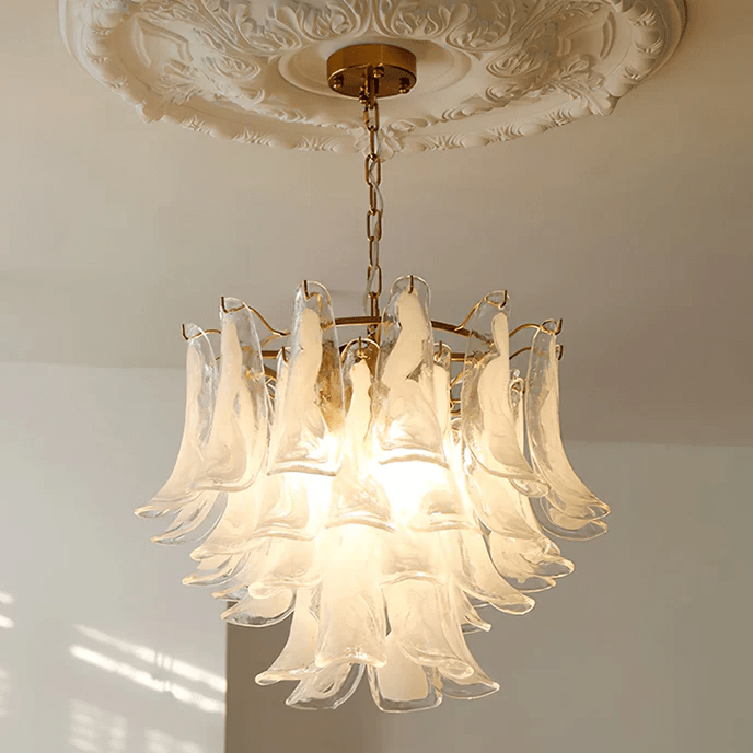 Celiian lampadario petali in vetro di Murano vintage