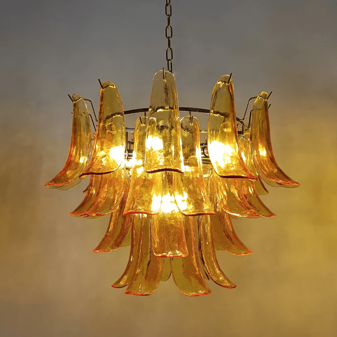 Celiian lampadario petali in vetro di Murano vintage