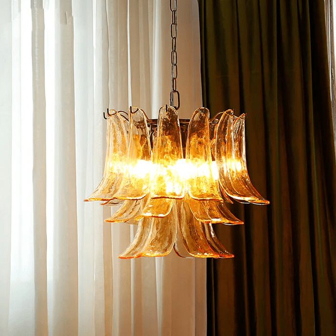 Celiian lampadario petali in vetro di Murano vintage