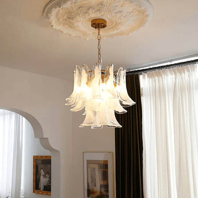 Celiian lampadario petali in vetro di Murano vintage