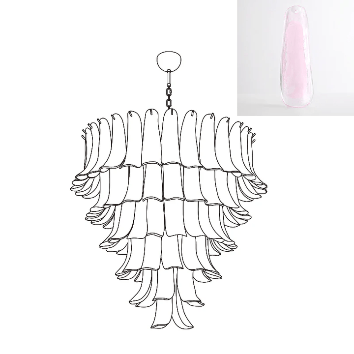Celiian lampadario petali in vetro di Murano vintage