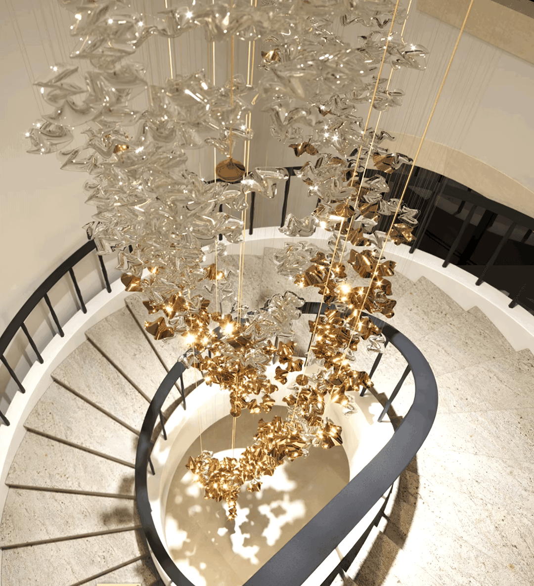Nephele Crystal Leaf lampadario