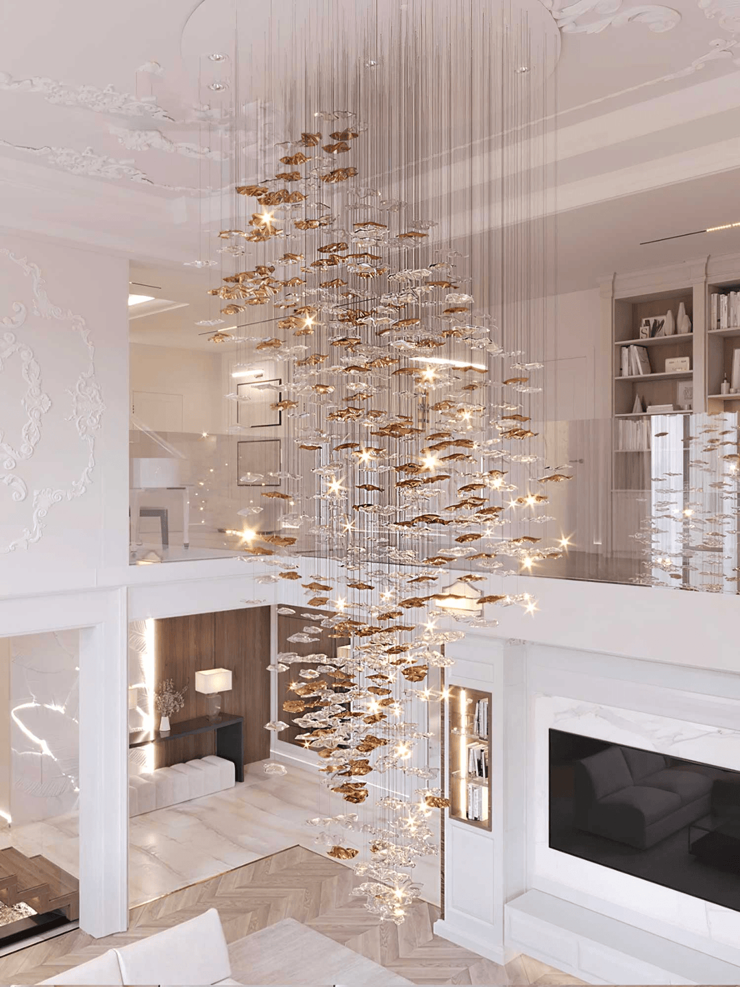 Nephele Crystal Leaf lampadario