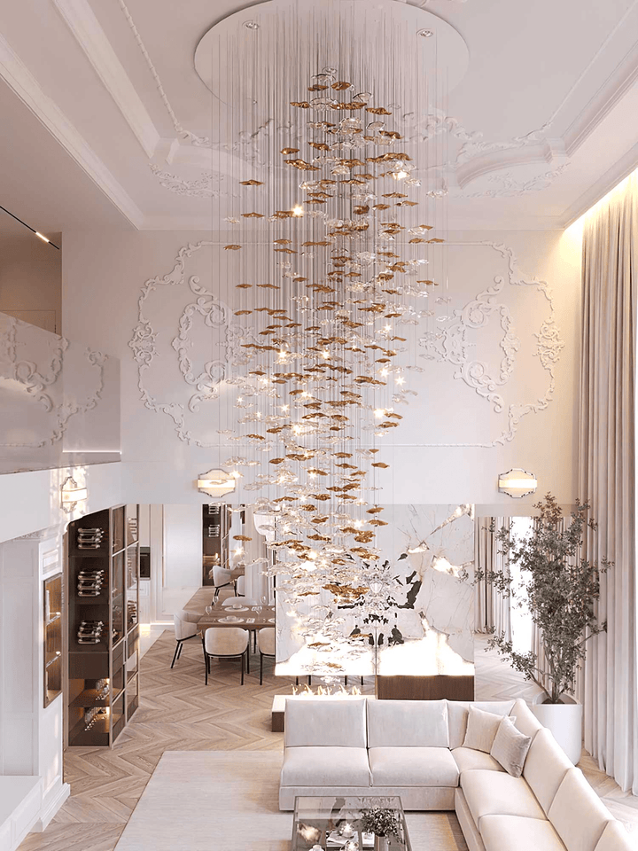 Nephele Crystal Leaf lampadario