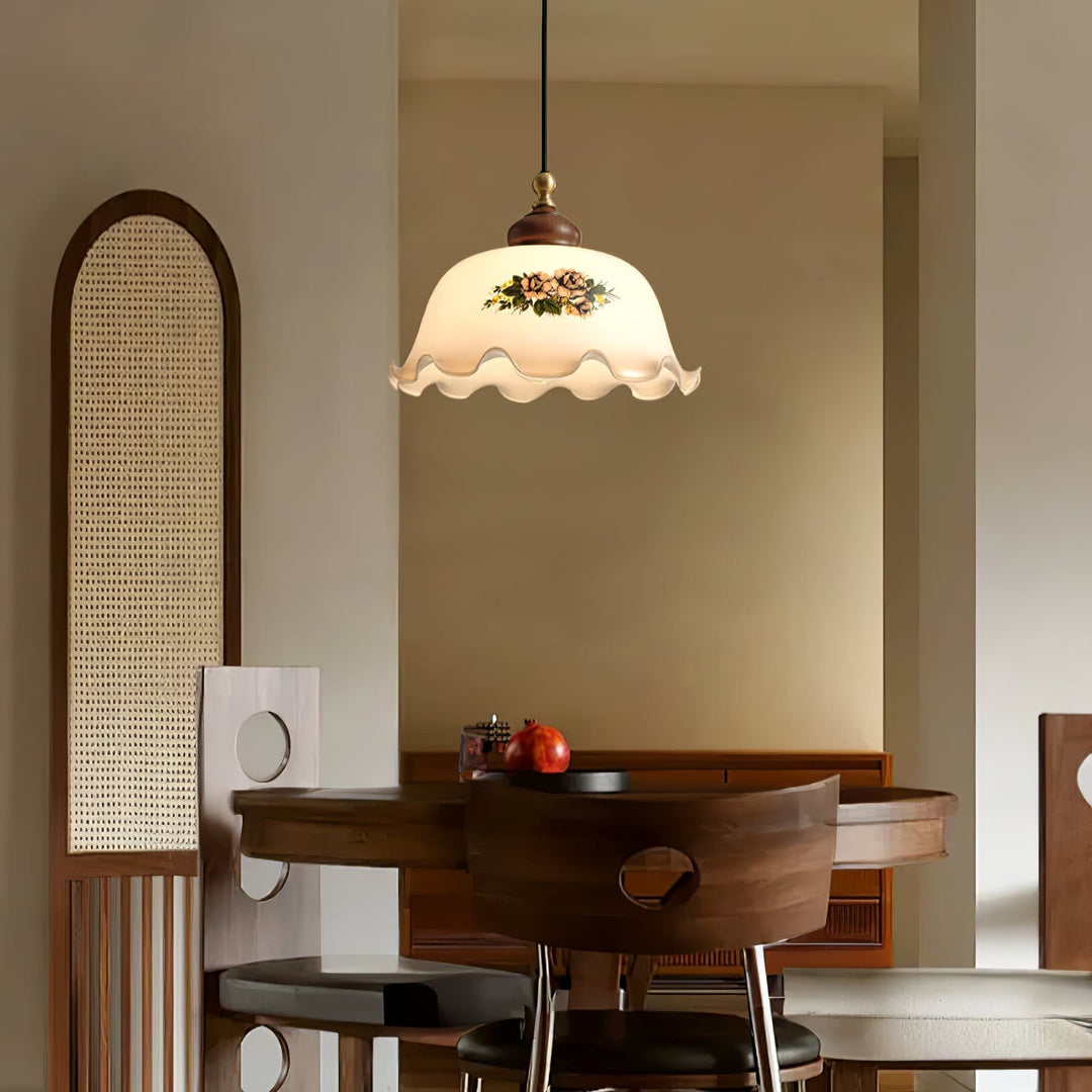 Lampada a sospensione Floréa Bloom in vetro