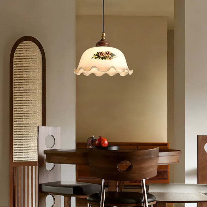 Lampada a sospensione Floréa Bloom in vetro