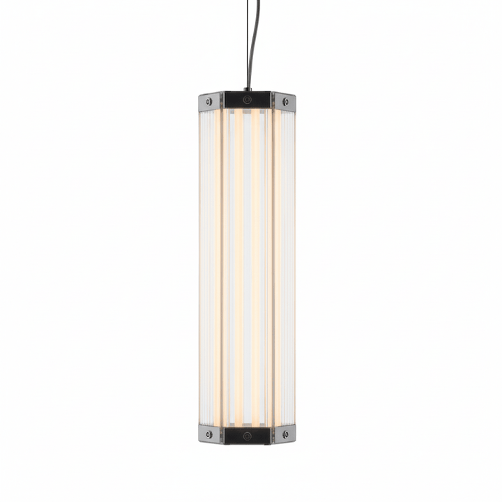 Hexagonal lampada a sospensione in vetro