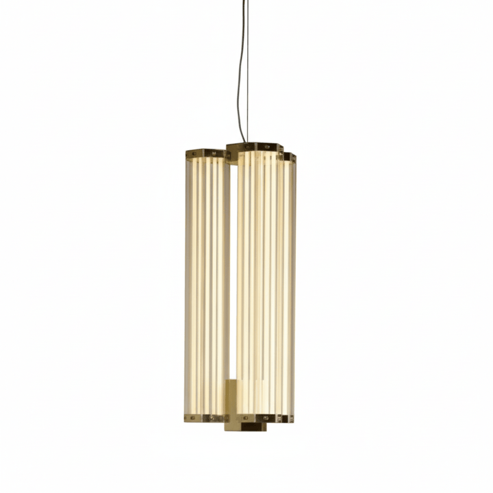 Hexagonal lampada a sospensione in vetro