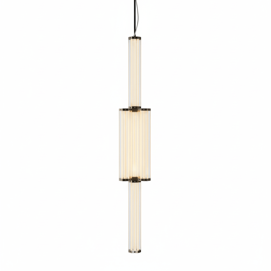 Hexagonal lampada a sospensione in vetro