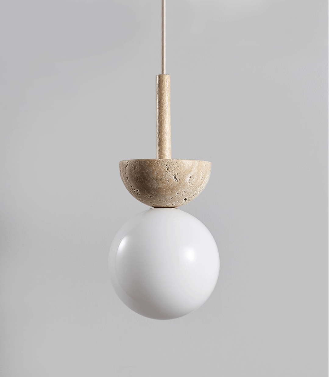 Calixen travertino Half Duo lampada a sospensione