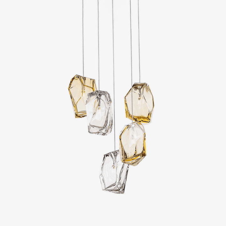 Crag Crystal Rock grappolo lampada a sospensione