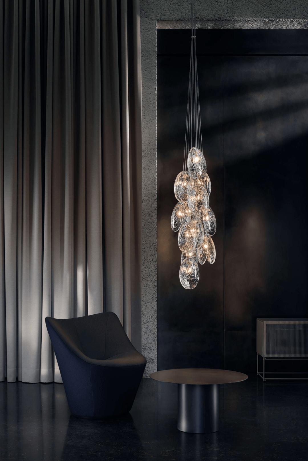 Thalassic lampadario grappolo Architettonico a Gocce