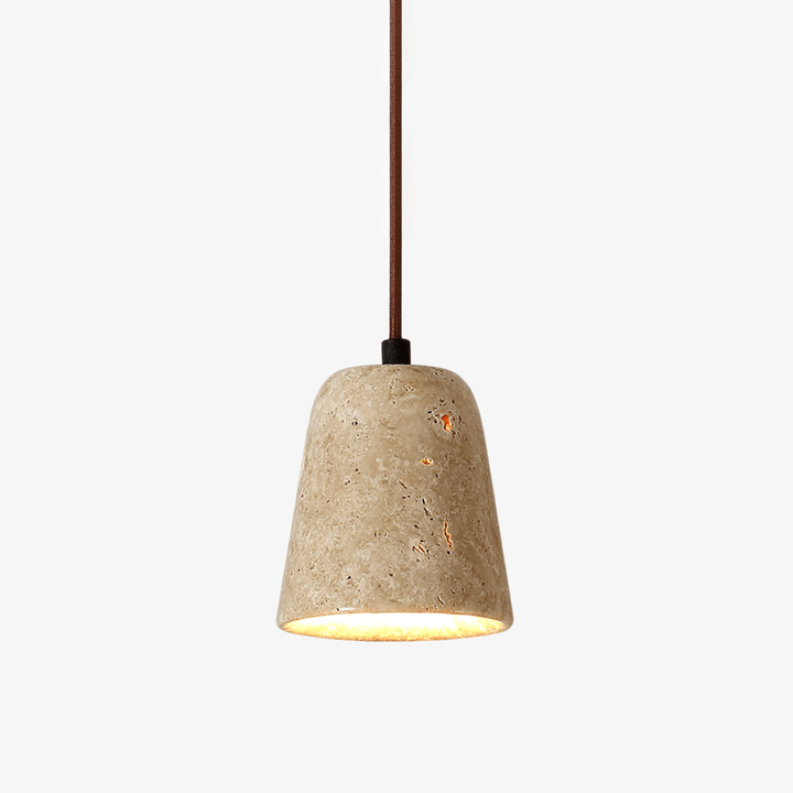 Earthy travertino Cone lampada a sospensione