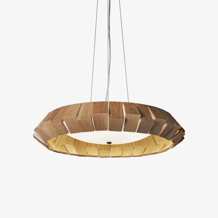 Viresto lampadario Anello in legno Patchwork