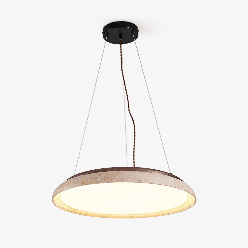Aeron travertino Lunar Halo lampada a sospensione