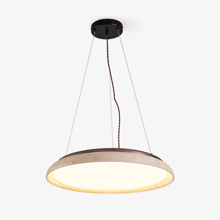 Aeron travertino Lunar Halo lampada a sospensione