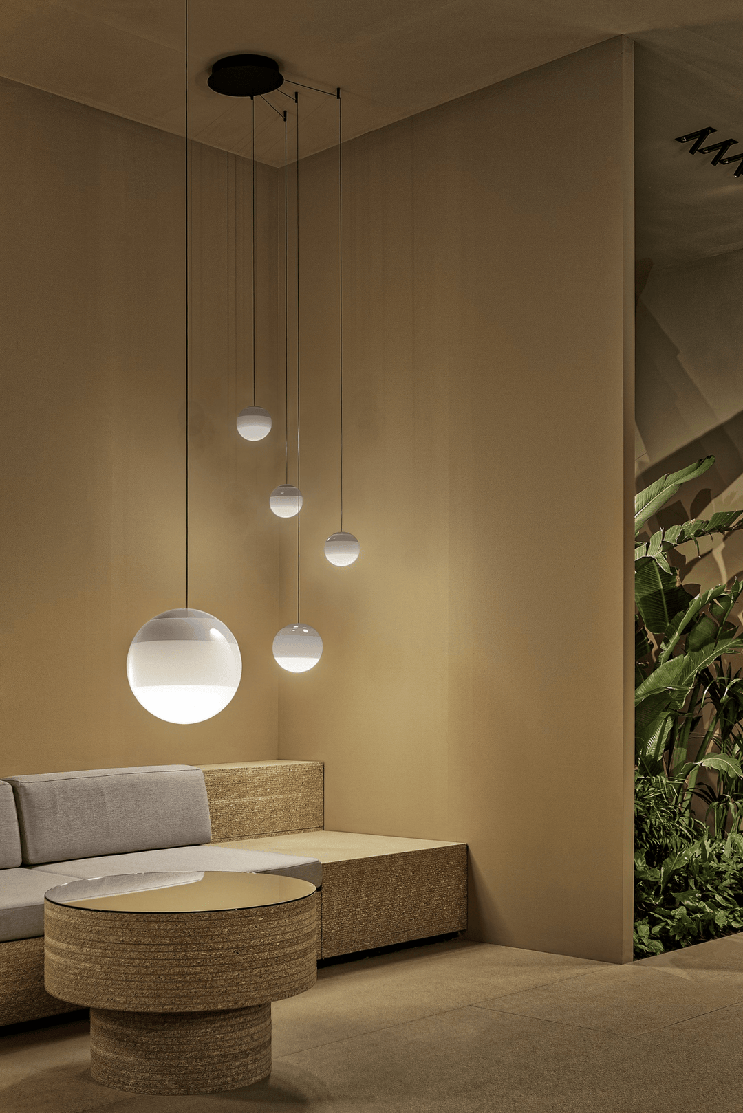 Chromia Orb grappolo lampada a sospensione a globo
